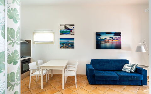 Semesterboende Kalika: Kök, Lunchrum, Vardagsrum