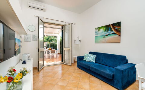 Semesterboende Euthalia: Kök, Lunchrum, Vardagsrum