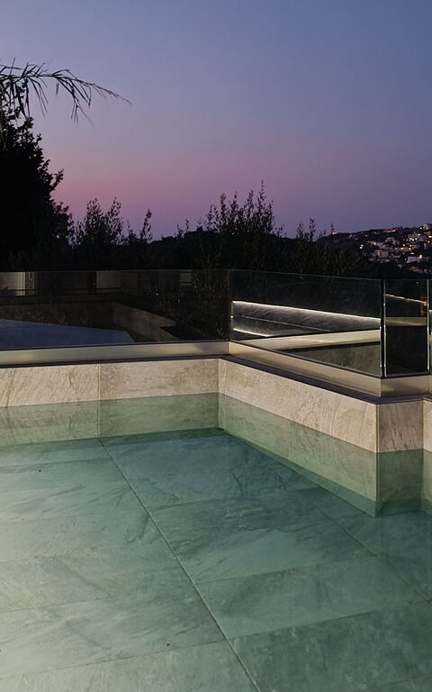 Villa Eftychia: slå samman, Sommar, Utomhus