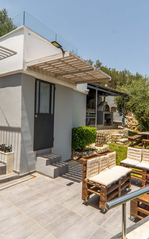 Villa Eftychia: Balkong / terrass / uteplats, Utomhus