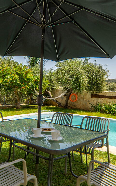 Villa Eftychia: slå samman, Trädgård, Utomhus