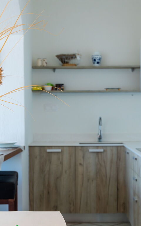 Beach Villa Athanasia: Kök, Lunchrum