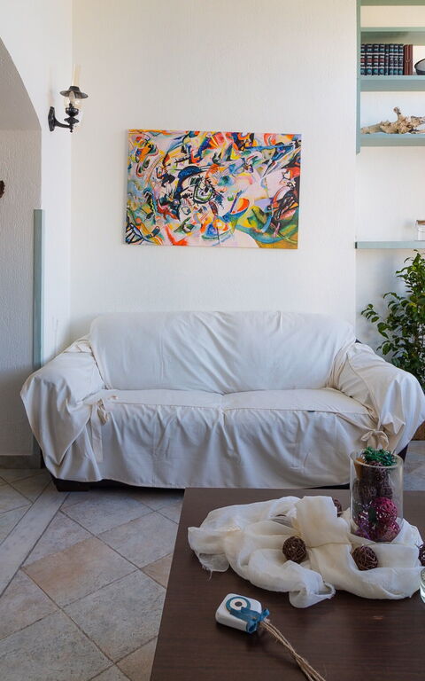 Beach Villa Athanasia: Vardagsrum