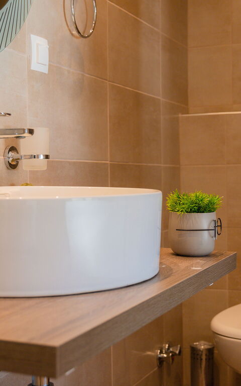 Beach Villa Christina: Badrum