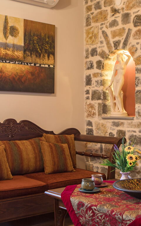 Villa Antina: sovrum, Vardagsrum