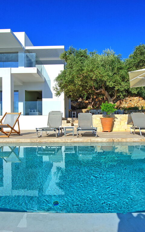 Villa Bluewhite: slå samman, Sommar, Trädgård, Utomhus