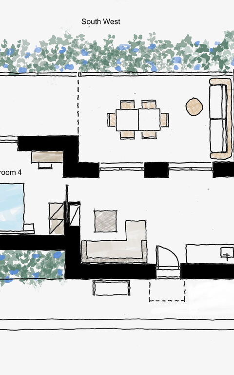 Villa Bluewhite: Planimetri