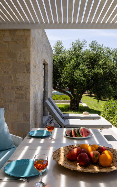 Villa Bluewhite: Balkong / terrass / uteplats, Utomhus