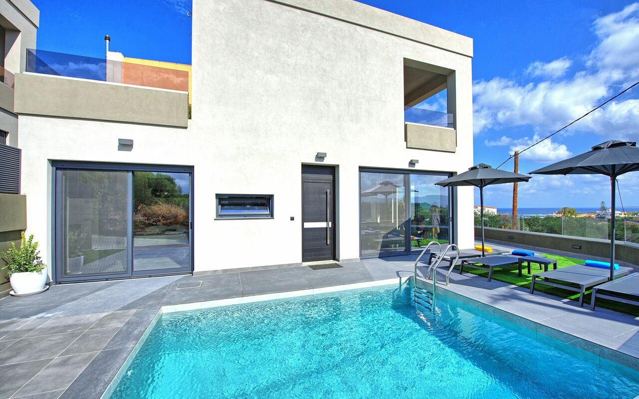 Villa Popi: Exteriör, slå samman, Trädgård, Utomhus