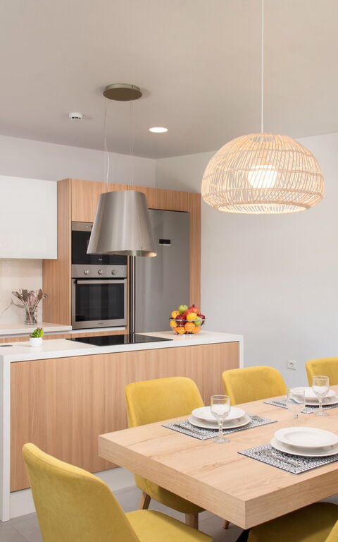 Villa Ampela: Kök, Lunchrum