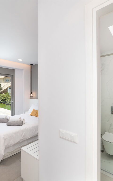 Villa Ampela: Badrum, sovrum