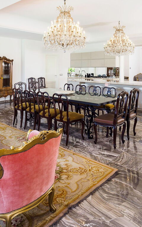 Villa Estella: Kök, Lunchrum