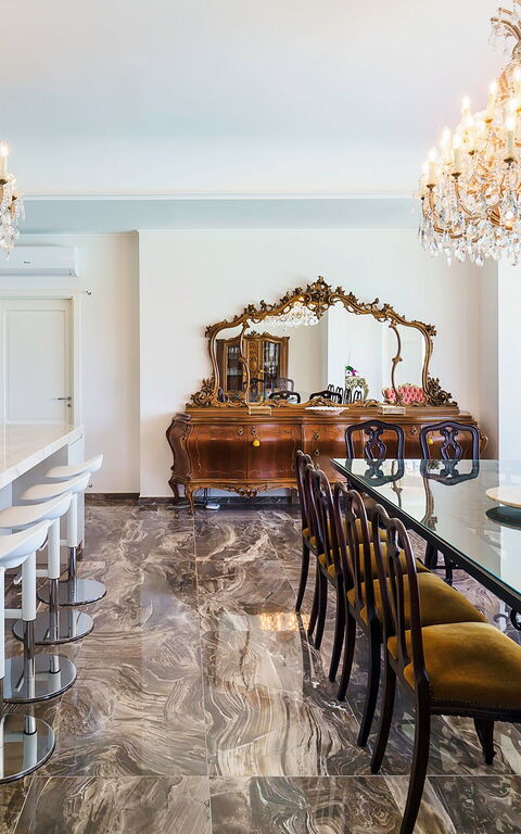 Villa Estella: Kök, Lunchrum