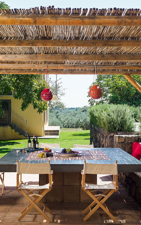 Villa Nerello: Balkong / terrass / uteplats, Utomhus