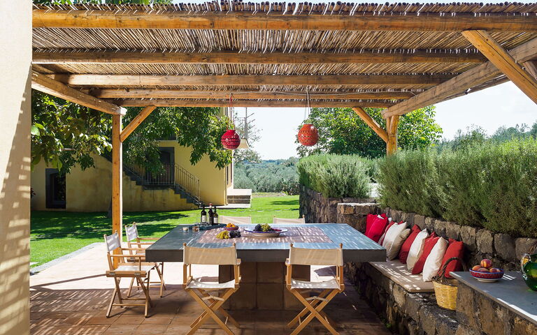 Villa Nerello: Balkong / terrass / uteplats, Utomhus