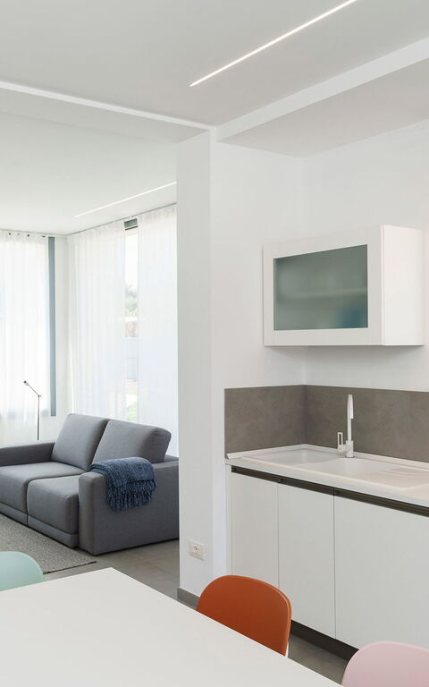 Villa Mia: Kök, Lunchrum, Vardagsrum