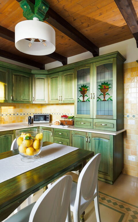 Villa Girasole: Kök, Lunchrum