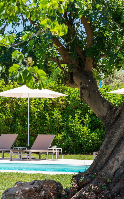 Villa Girasole: slå samman, Trädgård