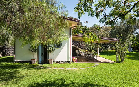 Semesterboende Casetta: Balkong / terrass / uteplats, Trädgård