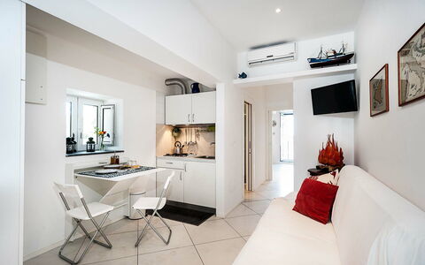 Semesterboende Conchiglia: Kök, Lunchrum, Vardagsrum