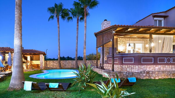 Villa Milon: slå samman, Trädgård