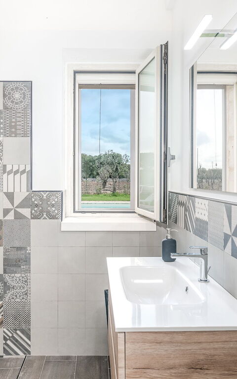 Villa Trullina: Badrum