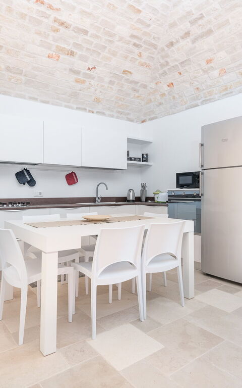 Villa Trullina: Kök, Lunchrum, Vardagsrum