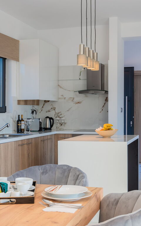 Villa Olivum: Kök, Vardagsrum