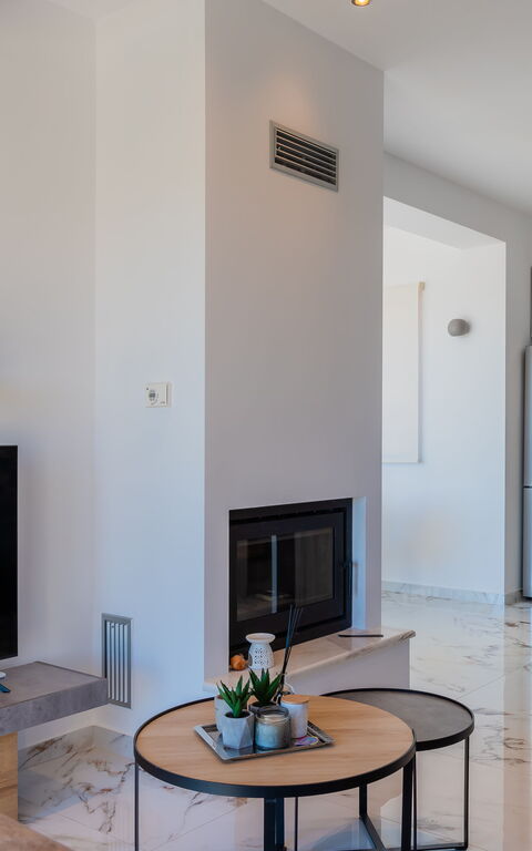 Villa Olivum: Kök, Vardagsrum