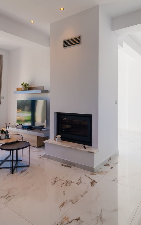 Villa Olivum: Kök, Vardagsrum