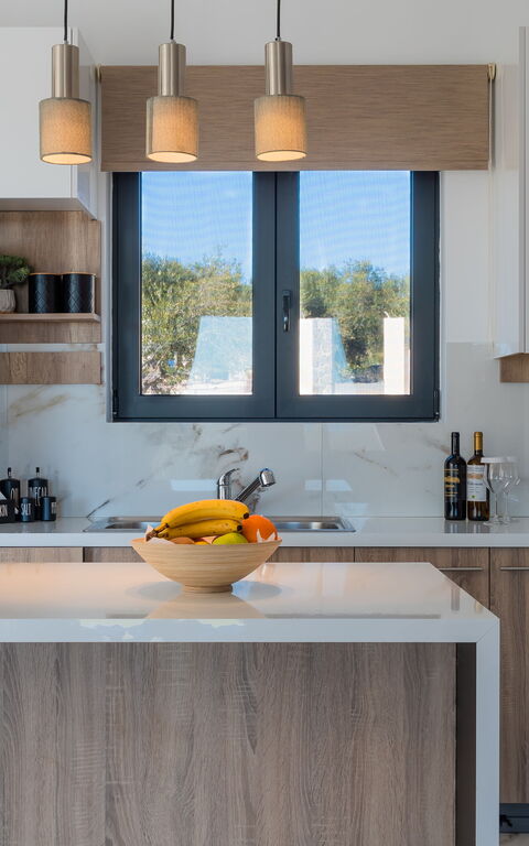 Villa Olivum: Kök, Vardagsrum