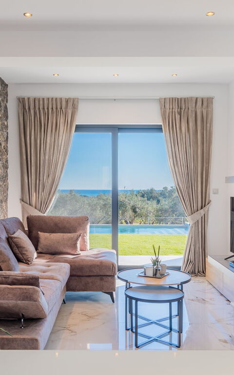 Villa Olivum: Kök, Vardagsrum