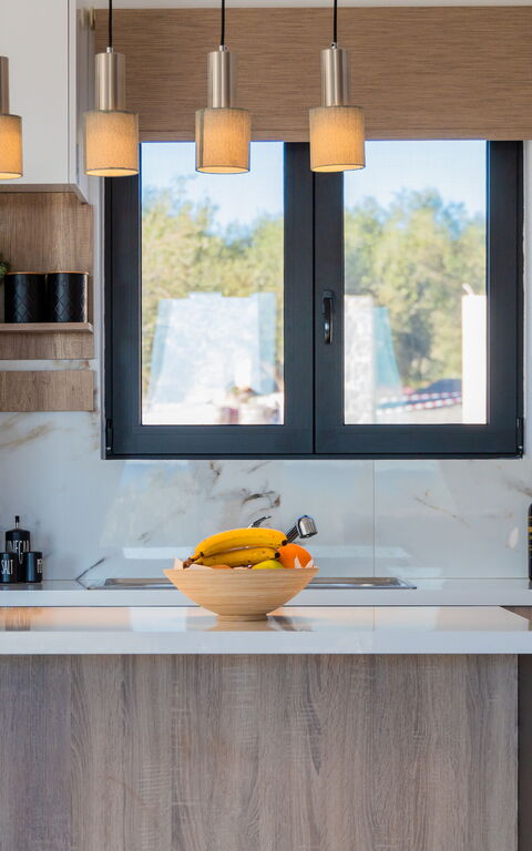 Villa Olivum: Kök, Vardagsrum