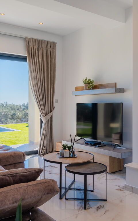 Villa Olivum: Kök, Vardagsrum