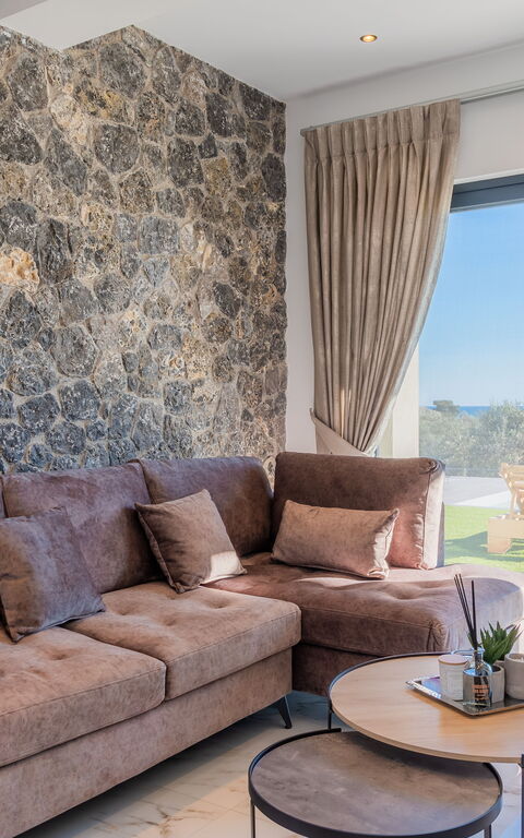 Villa Olivum: Kök, Vardagsrum