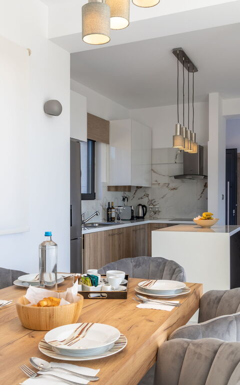 Villa Olivum: Kök, Vardagsrum