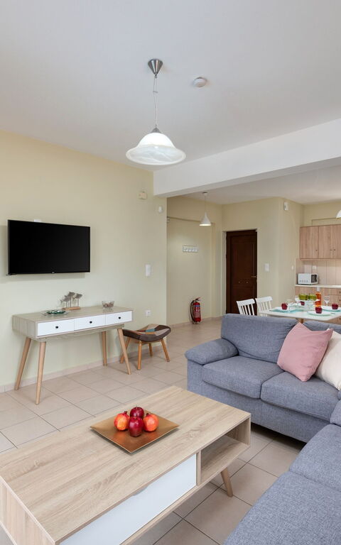 Villa Stratianna: Kök, Vardagsrum