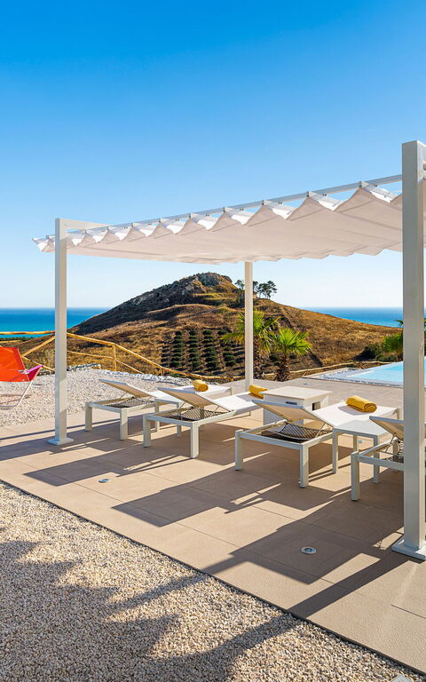 Villa Domizia: slå samman, Trädgård, Visningar