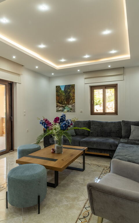 Villa Halepi: Vardagsrum