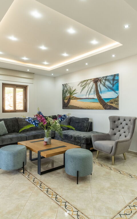 Villa Halepi: Vardagsrum