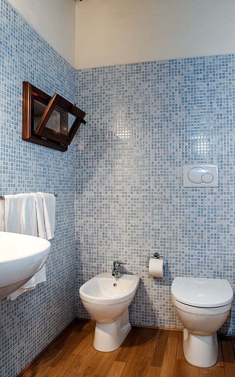 Villa Corte Dorata: Badrum