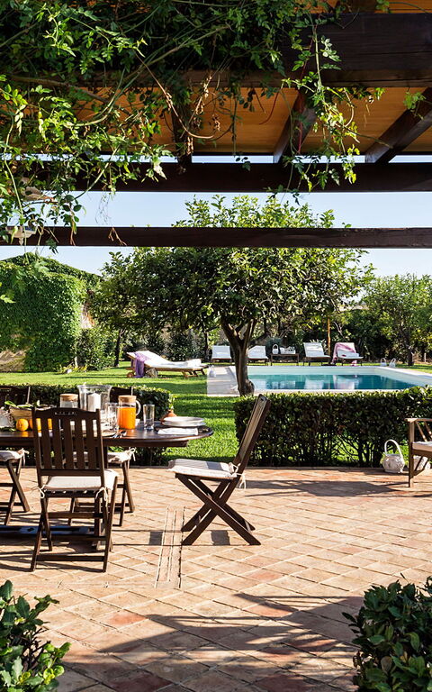 Don Salvatore: Balkong / terrass / uteplats, Exteriör, slå samman, Trädgård