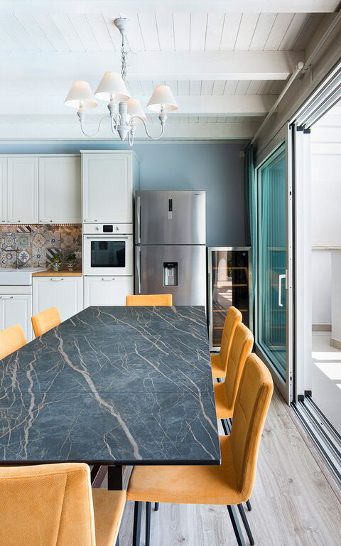 Villa Giutitta: Kök, Lunchrum