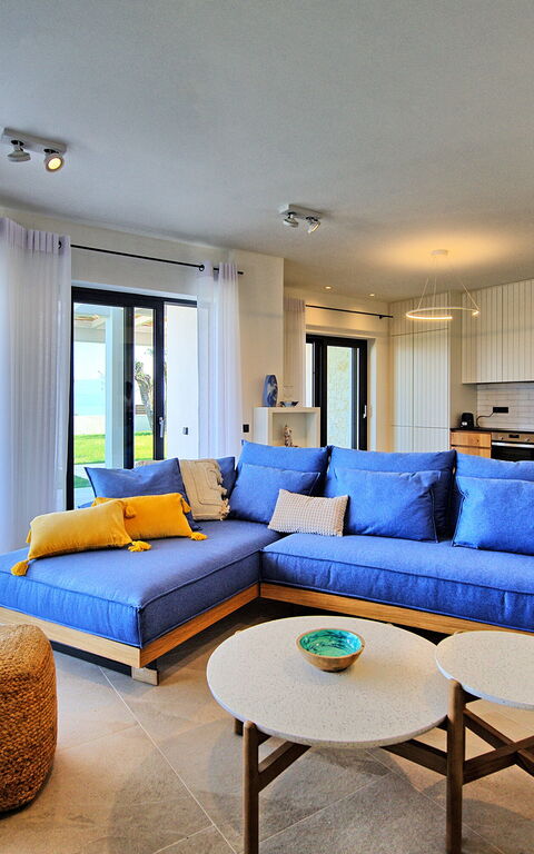 Villa Acropolitana: Kök, Vardagsrum