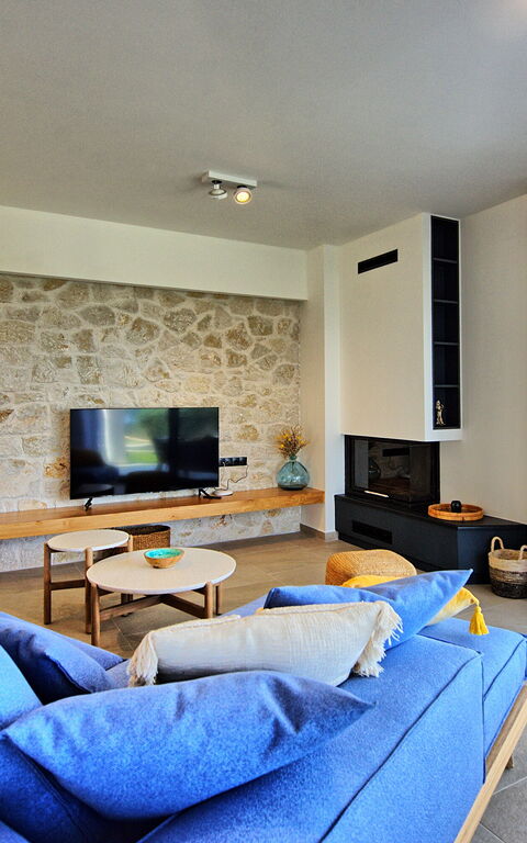 Villa Acropolitana: Kök, Vardagsrum