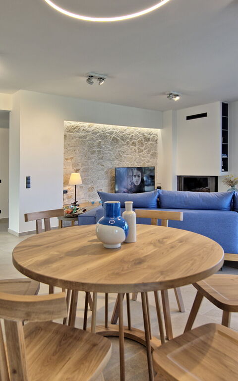 Villa Acropolitana: Kök, Vardagsrum