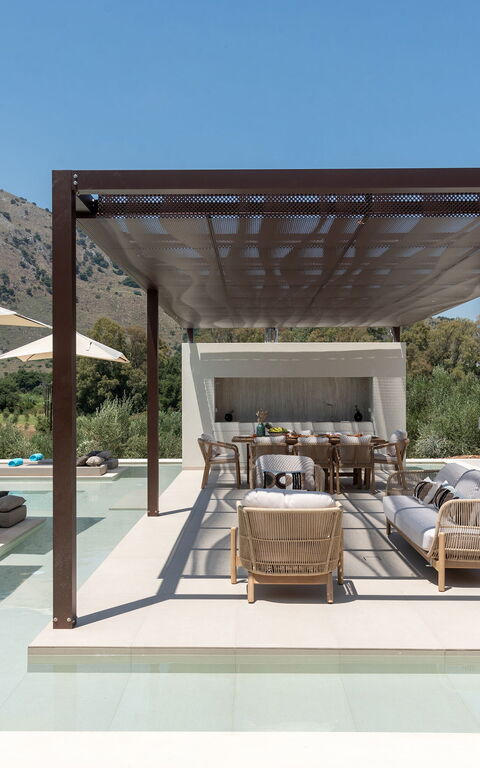 Villa El: Balkong / terrass / uteplats, slå samman