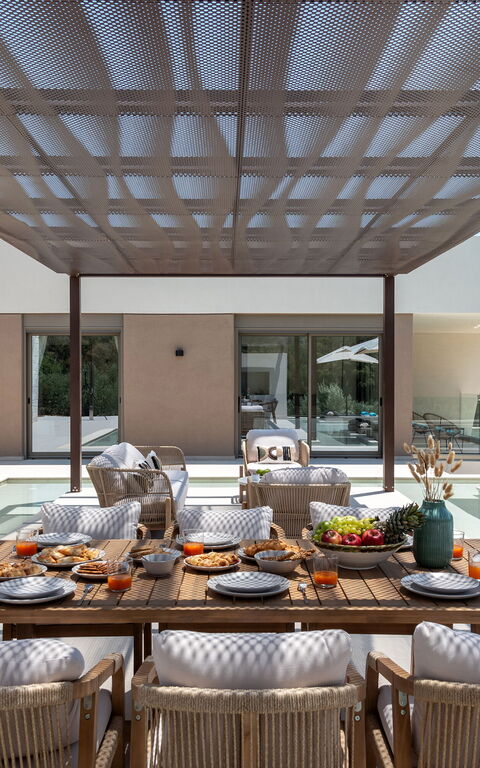 Villa El: Balkong / terrass / uteplats, slå samman