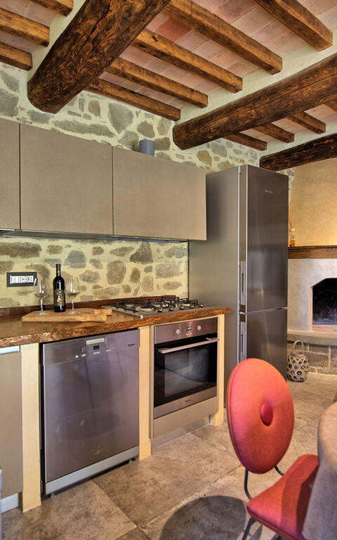 Villa Mulino: Kök, Lunchrum, Vardagsrum