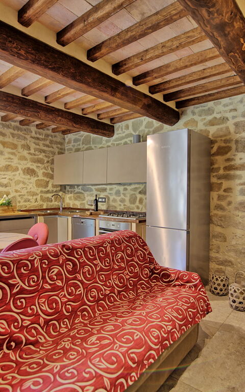 Villa Mulino: Kök, Lunchrum, Vardagsrum